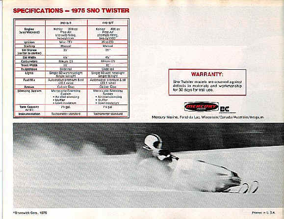 1975 Sno-Twister Brochure Page 4